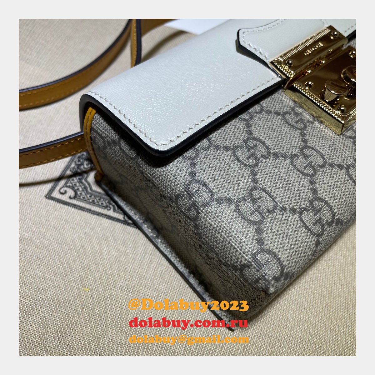 Gucci Replica 7 Star 652683 Padlock mini bag GG Supreme Cheap