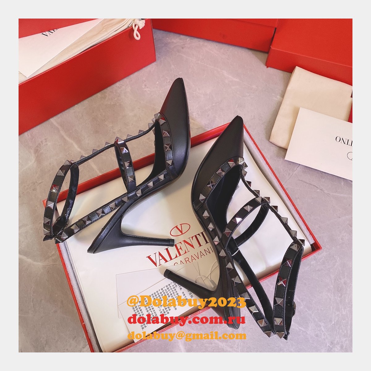 Best valentino replica sneakers heels flats Black Shoes