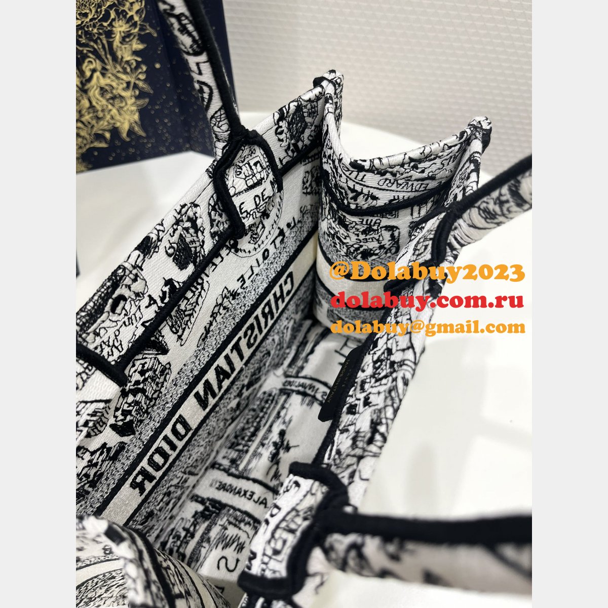 Buy Cheap Replica Christian Dior CD Book Tote Online Top Quality Bag