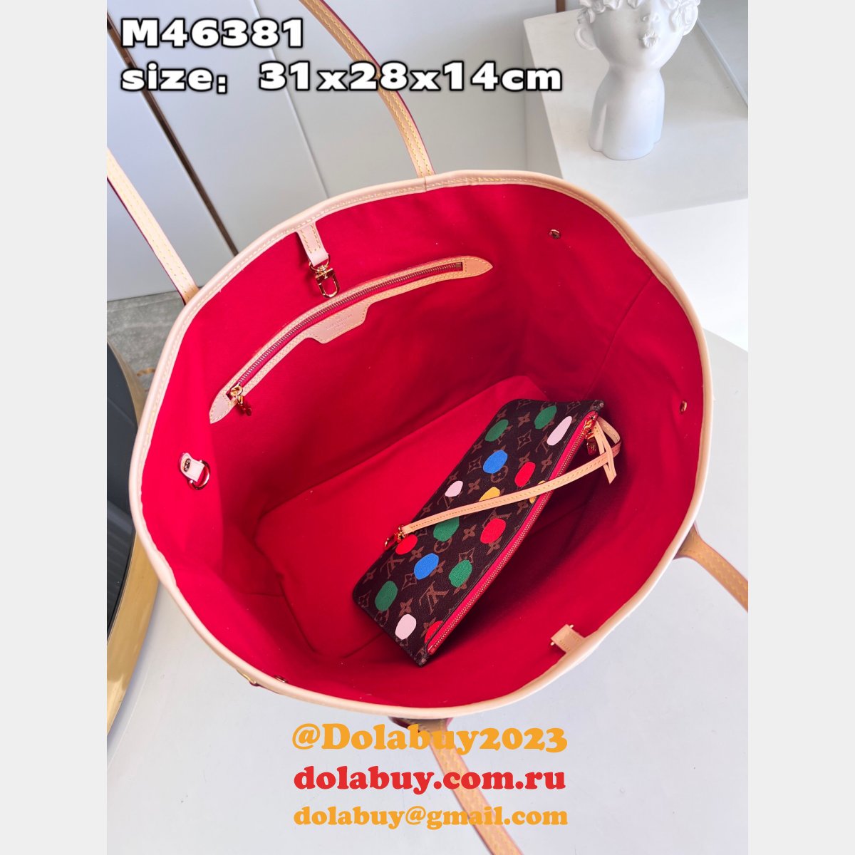 Louis Vuitton LV x YK Neverfull Best M46381 Monogram Handbag