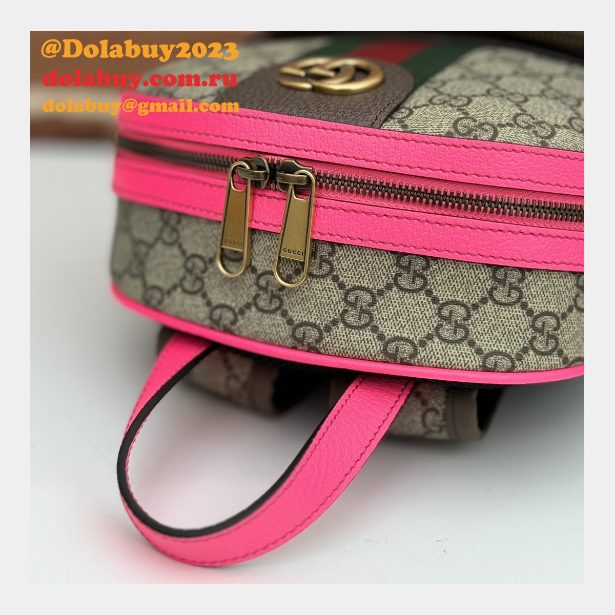 Fuchsia Top Quality 547965 GG Supreme Ophidia Gucci Copy Backpack Bag