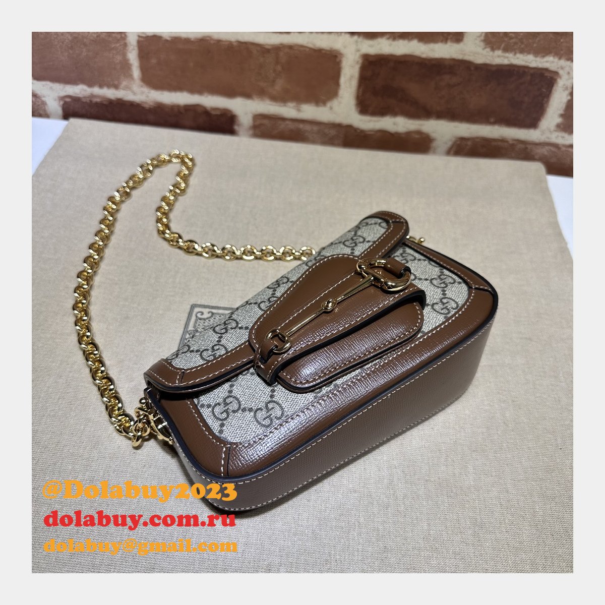 Horsebit Shoulder Gucci Perfect 1955 774209 Fashion Brown Bag