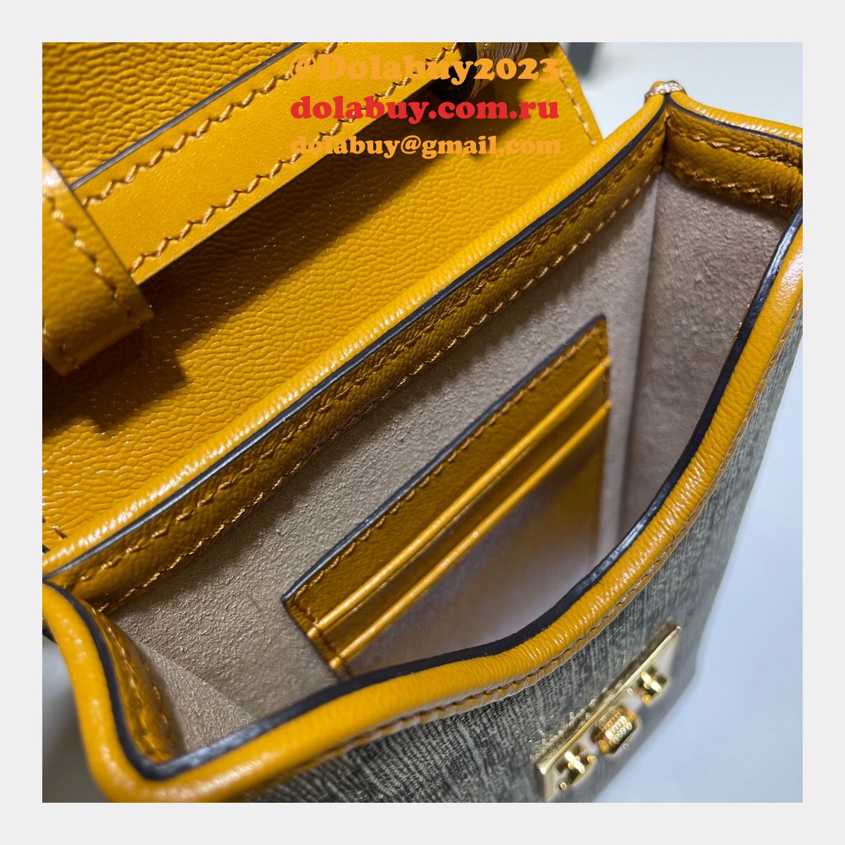 Replica Best Gucci 658229 Padlock mini bag in beige and ebony GG Supreme