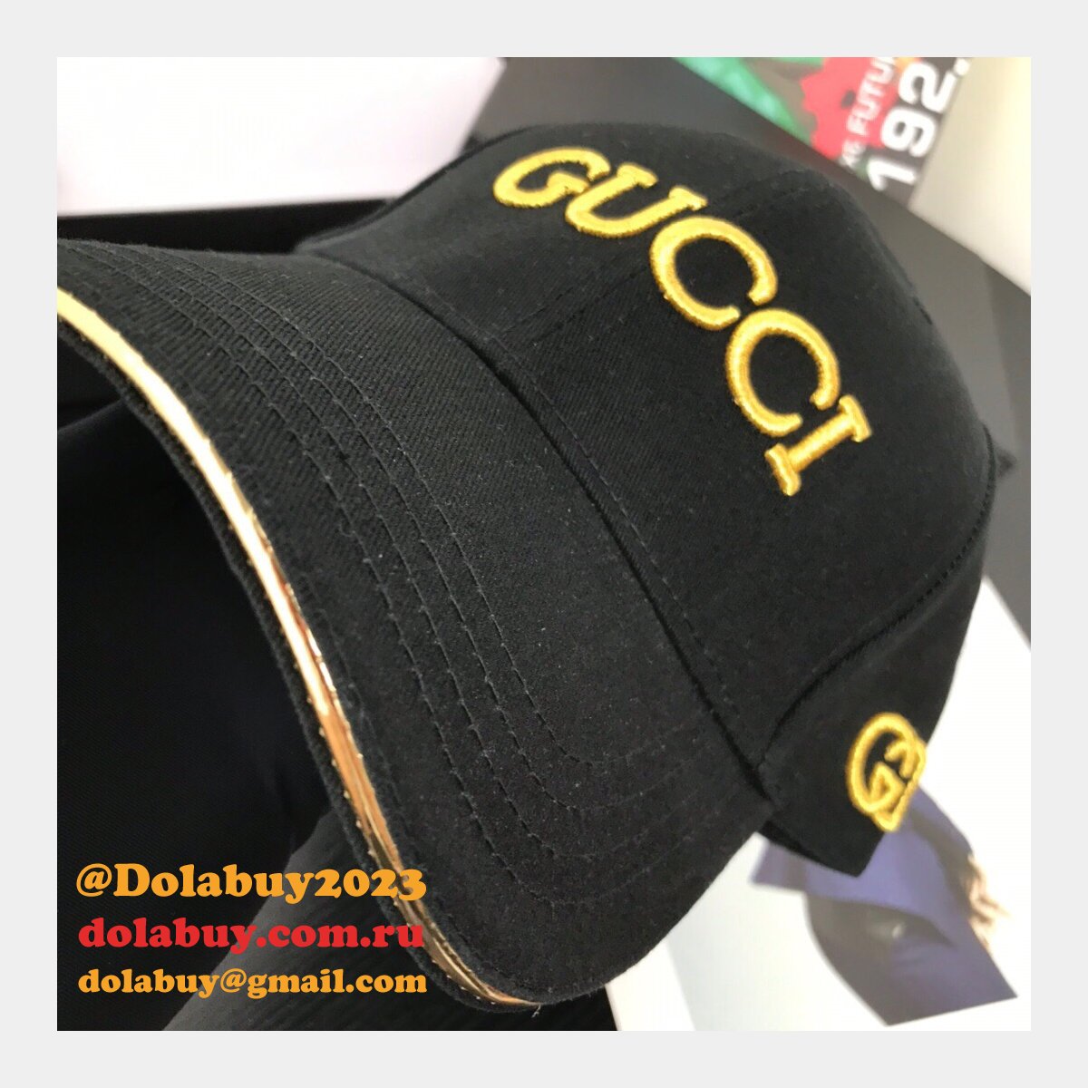 Best Gucci Court simple embroidery logo Baseball cap