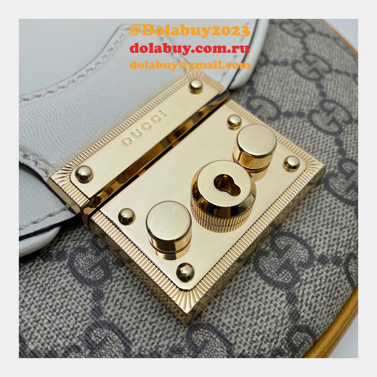 Replica Designer Gucci 644524 White Padlock small shoulder bag