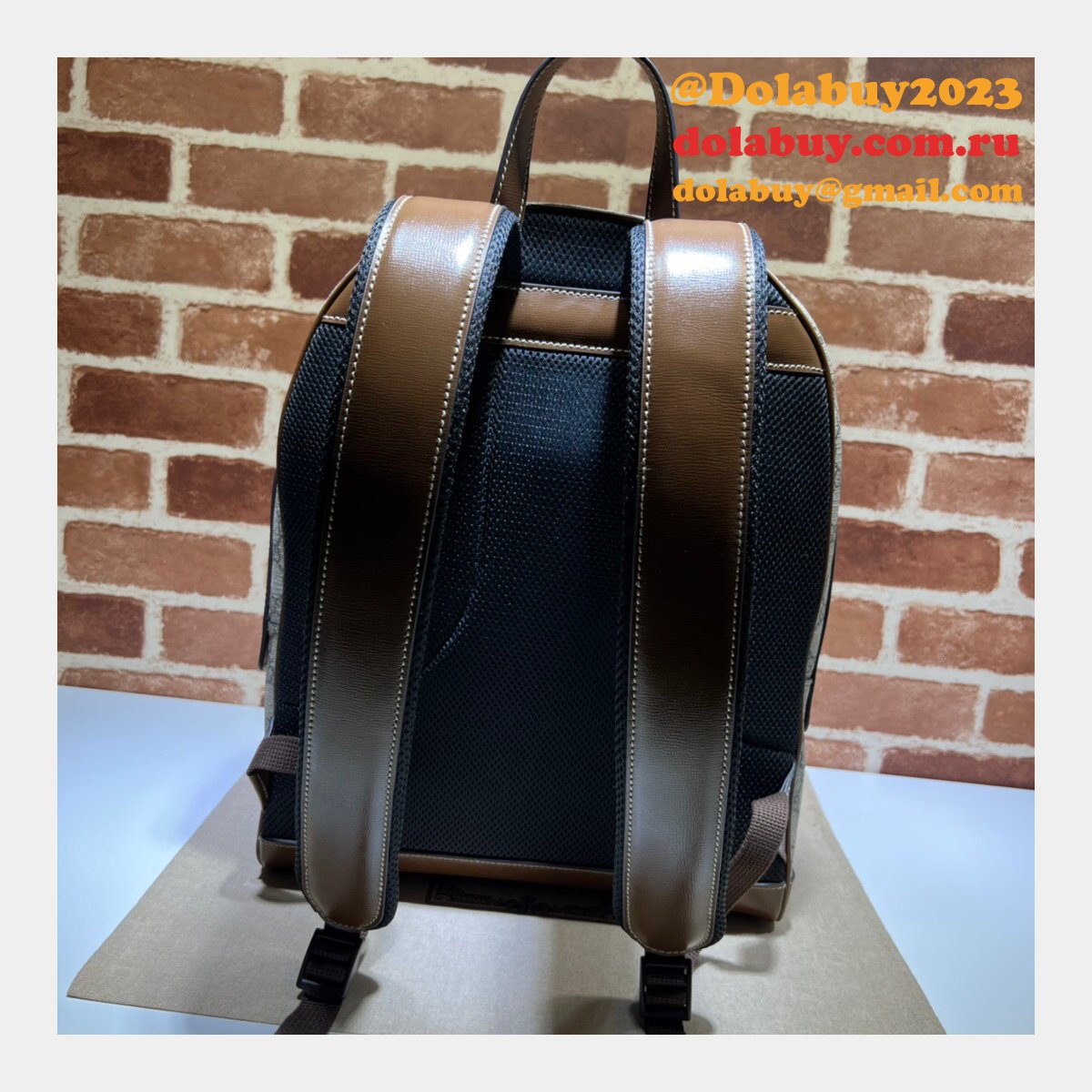 Seller Gucci Dolabuy Fake Backpack 704017 Interlocking G Ebony Supreme