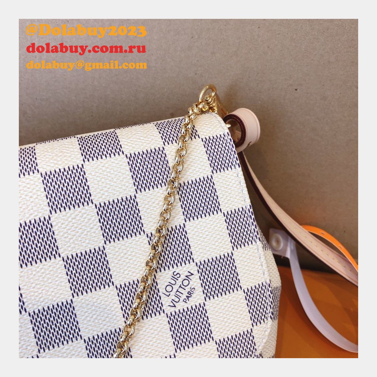 High Quality Louis Vuitton Damier Azur Canvas Favorite PM N41277