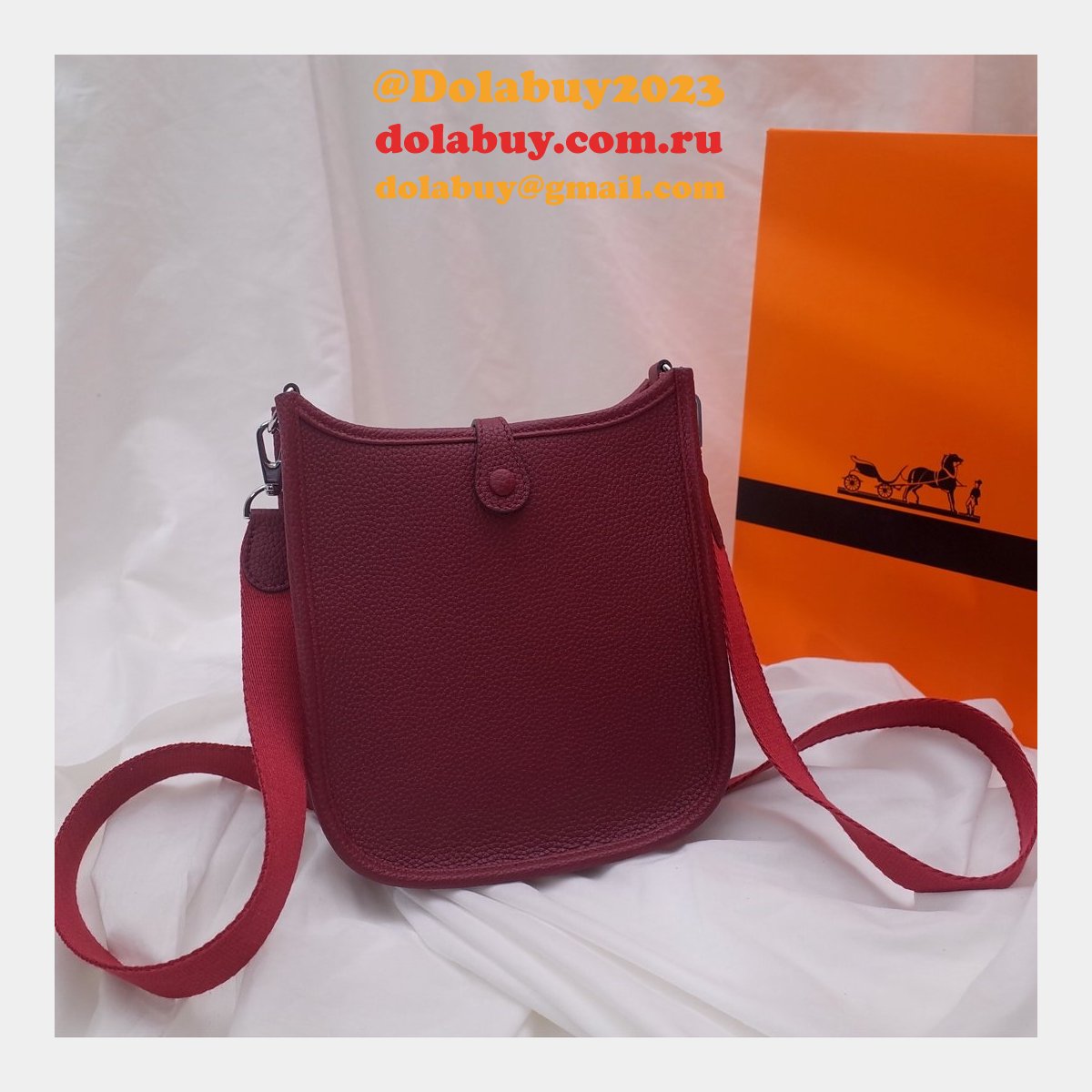Hermes Evelyne Bag Pink Clemence leather Rose Tyrien