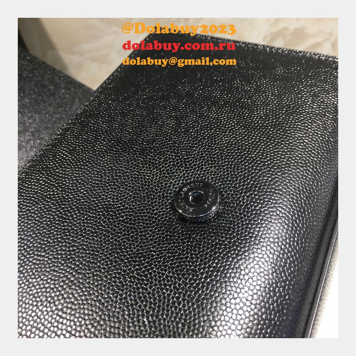 YSL Replica Crossbody Bags Leather & Chain 20cm Black