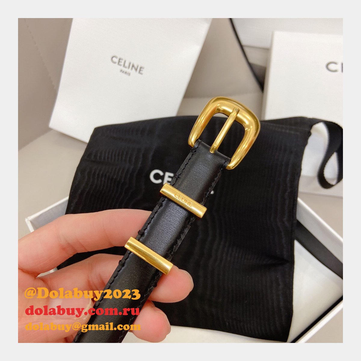 Buy Best Celine Belts Dolabuy 18mm Black Sells