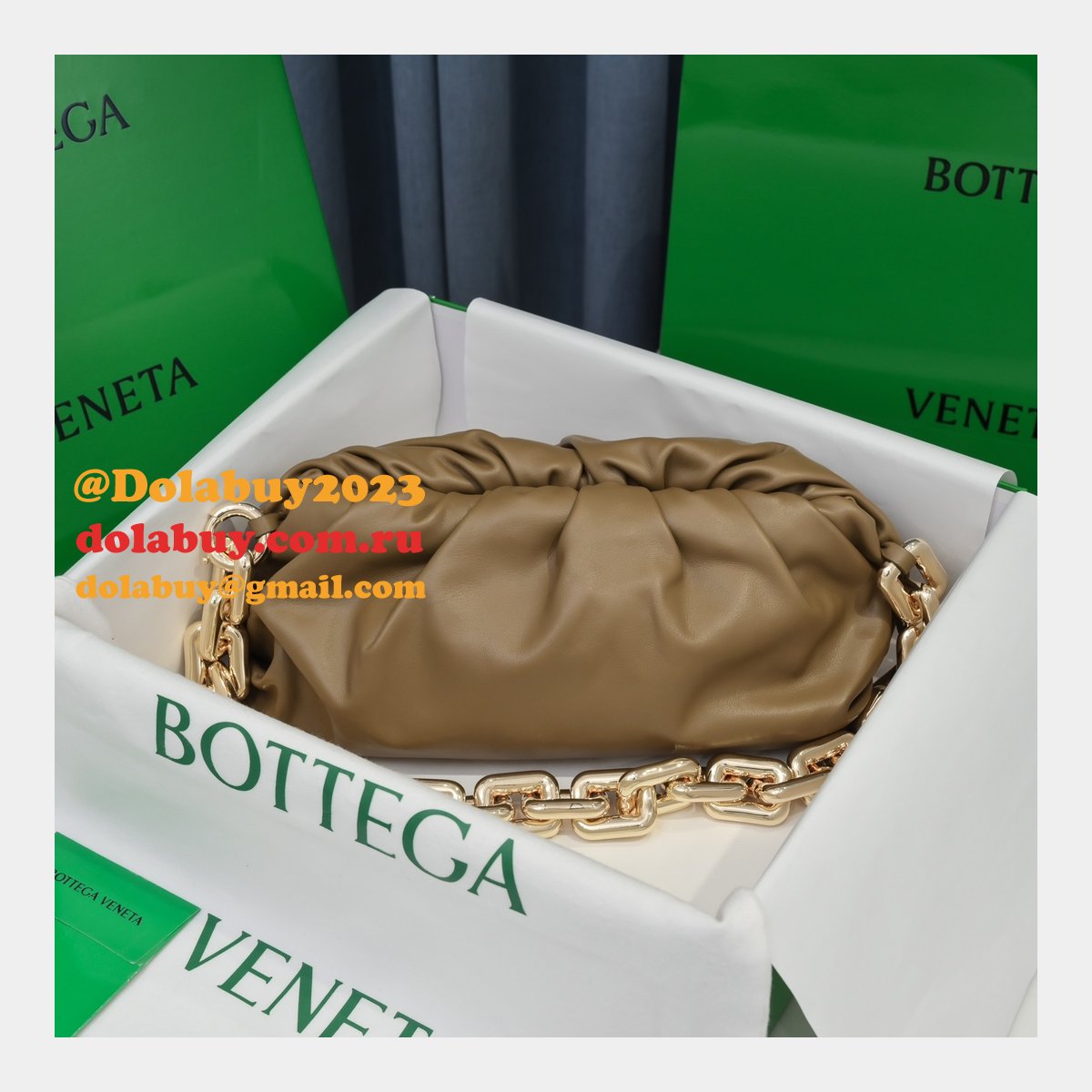 Top Best Quality Bottega Veneta Replica 30CM Chain pouch Bag