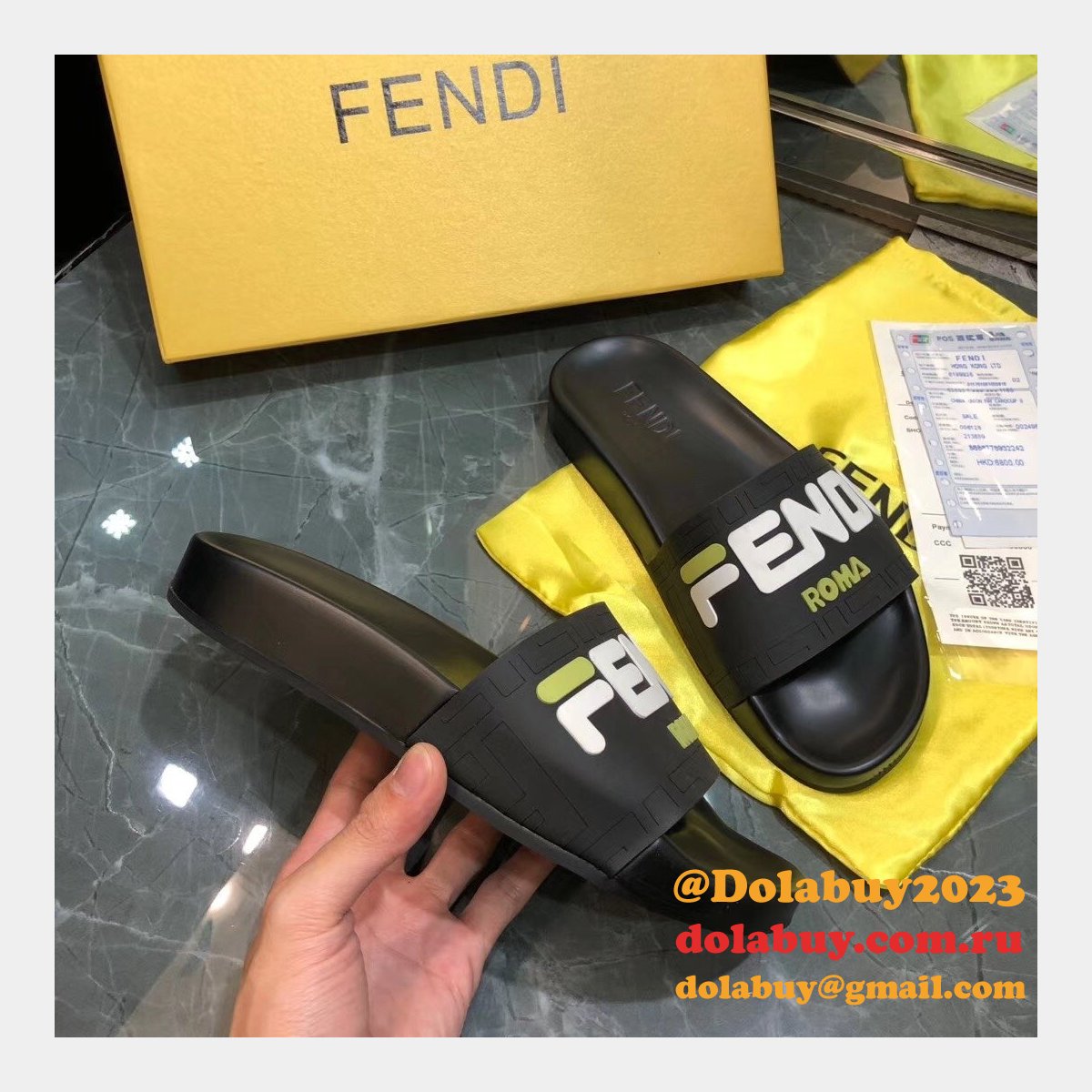 Fashion Fendi casual Slippers