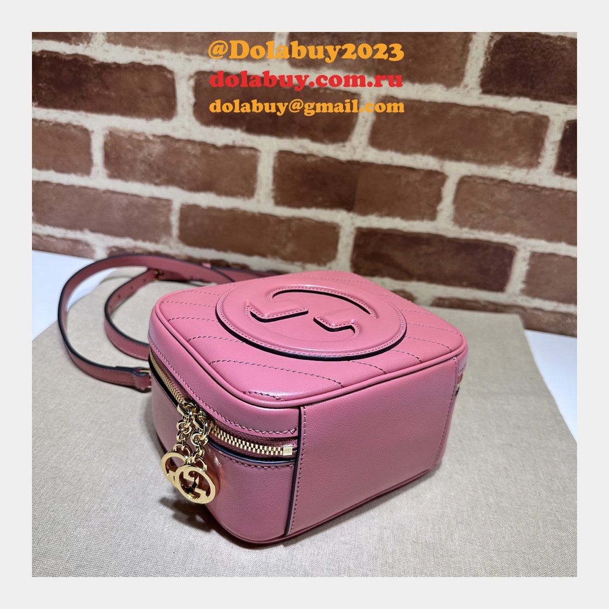 designer G*u*i replica crossbody 744434 blondie top bag