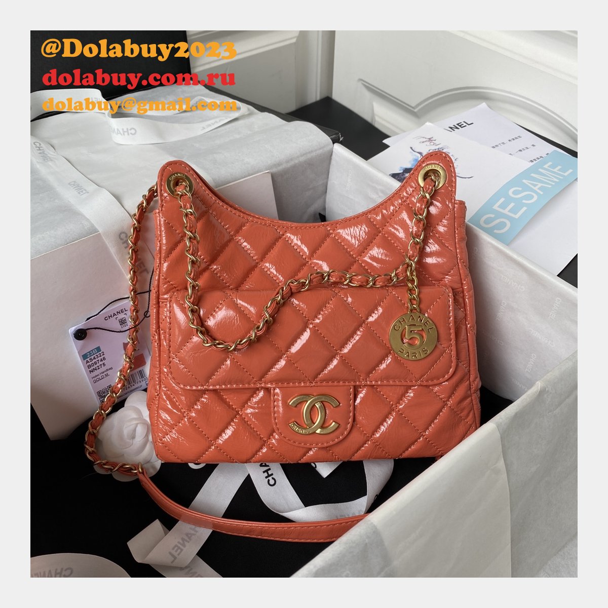 The Best High Quality AS4322 Hobo Shiny Replica Handbag