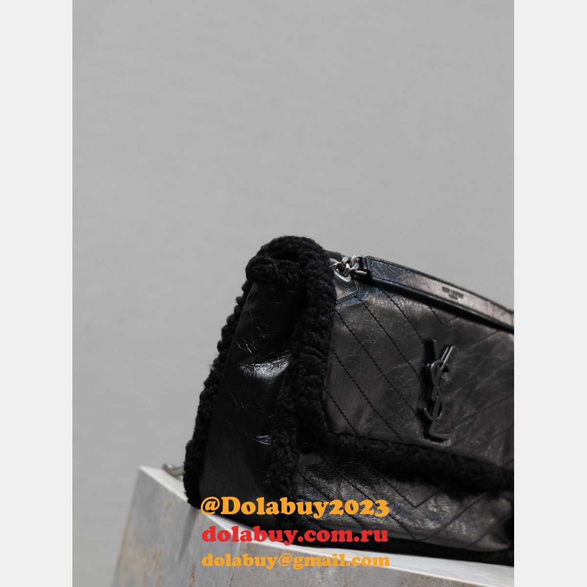 TOP YSL SAINT LAURENT NIKI oil-waxed HANDBAG