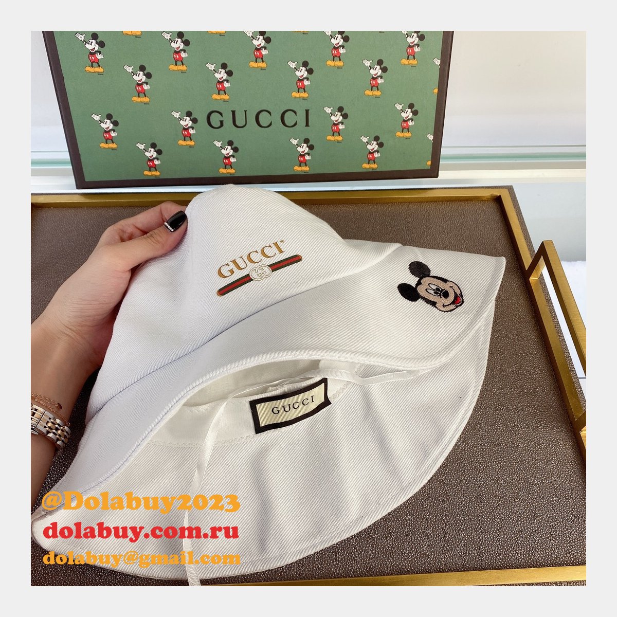 Cheap Gucci Mickey fisherman hat