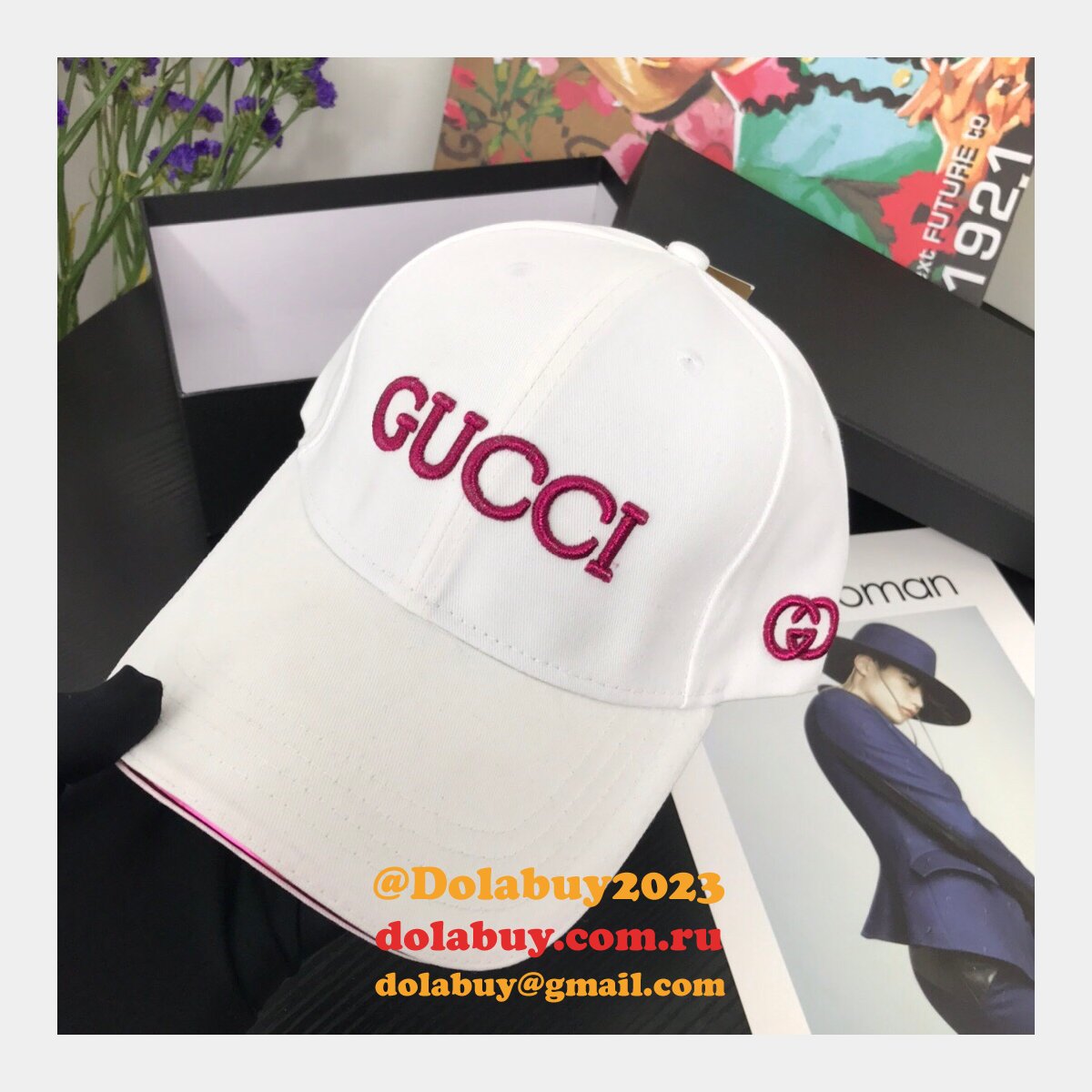 Best Gucci Court simple embroidery logo Baseball cap