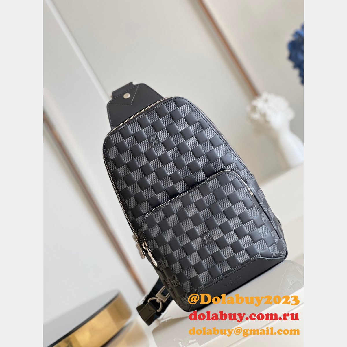 Louis VuittonReplica AAA N40097 Avenue Sling Bag Damier Infini Leather