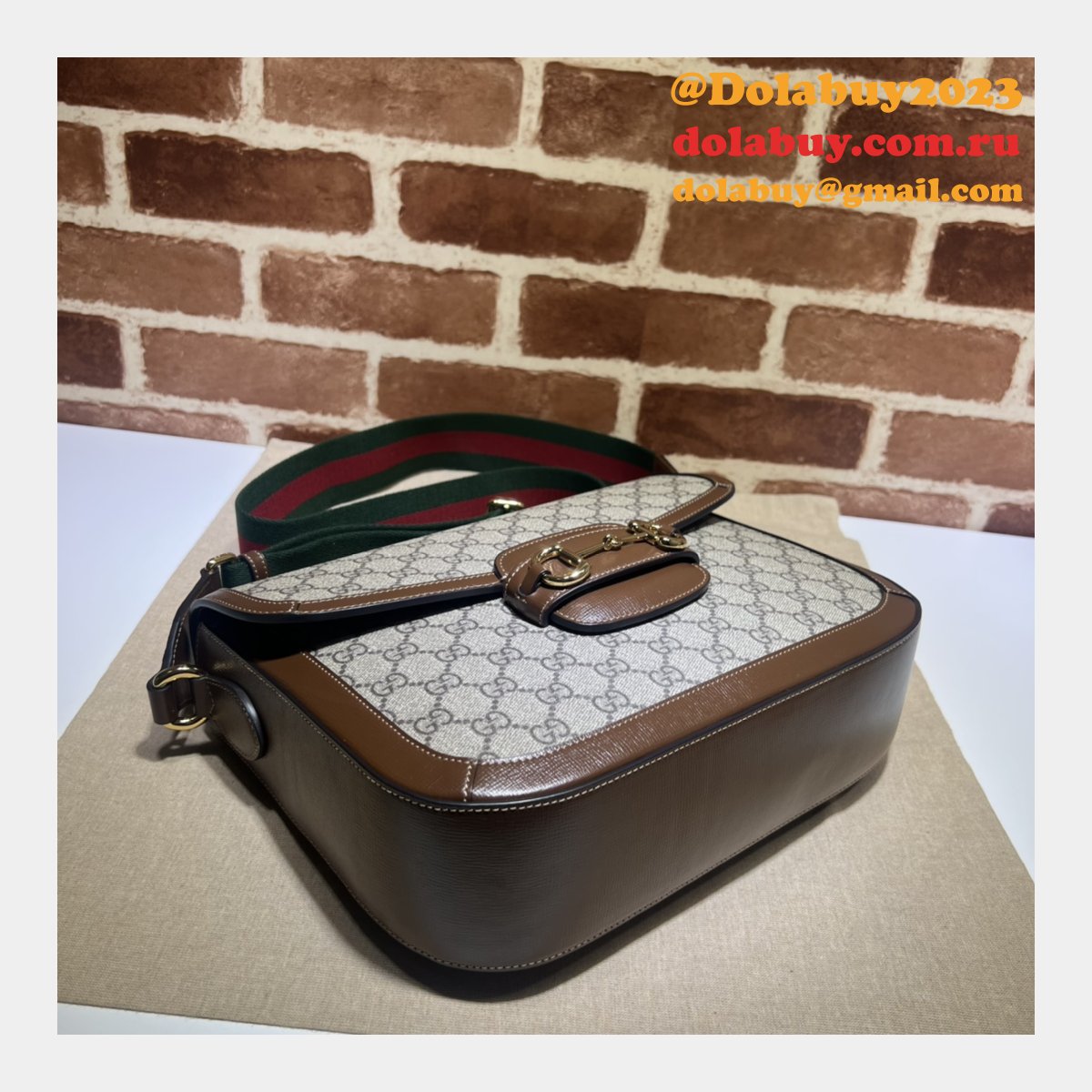 Gucci Horsebit 700457 Best 1955 Crossbody 1:1 Mirror Beige Bag