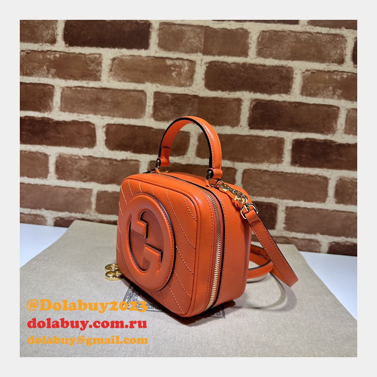 designer G*u*i replica crossbody 744434 blondie top bag