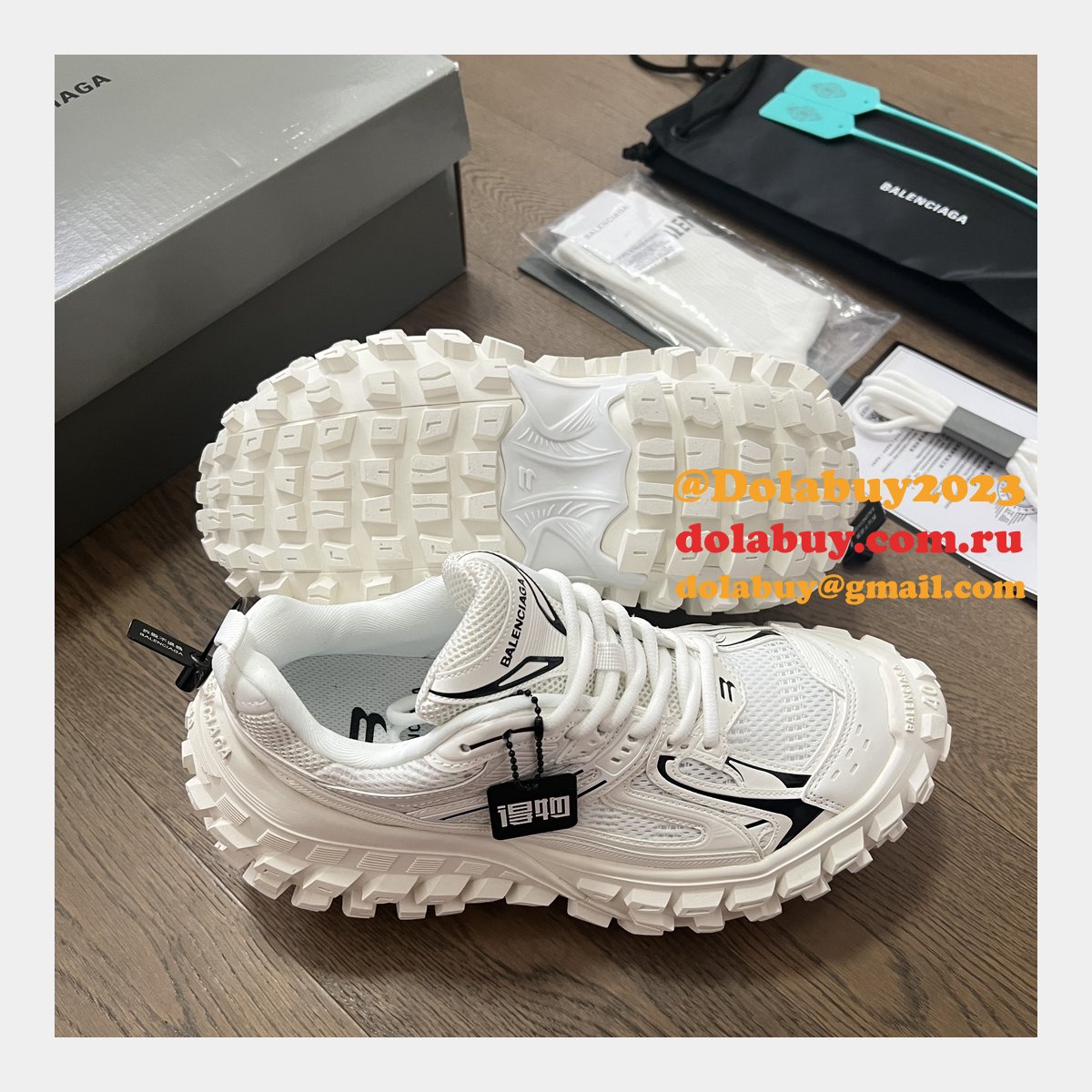 Replica Balenciaga Duplicate Defender Extended-sole Sneakers