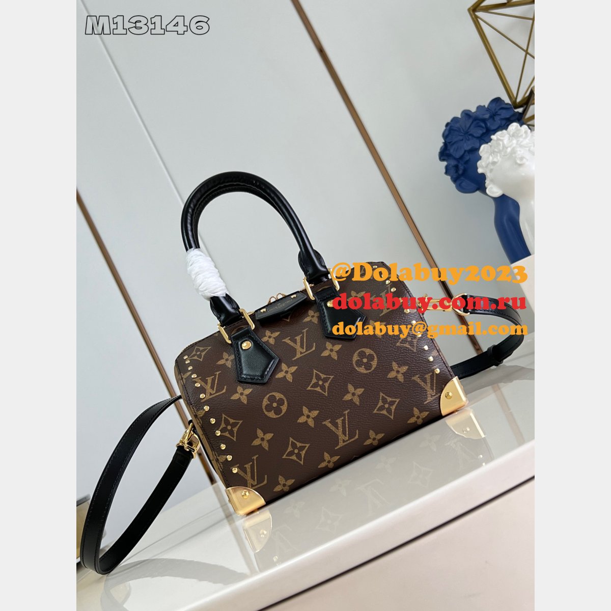 Louis Vuitton Designer Replica Speedy Trunk 20 Monogram M13146 Handbags