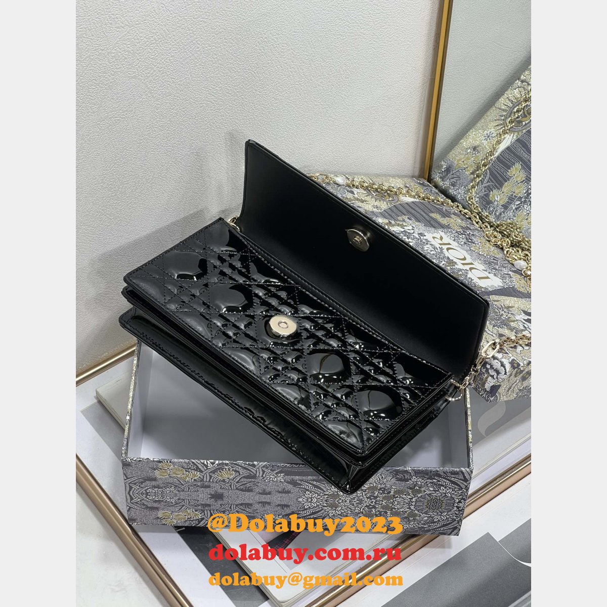Best High Quality Christian Dior 2306A Clutch Lady Cannage Pattern Bags