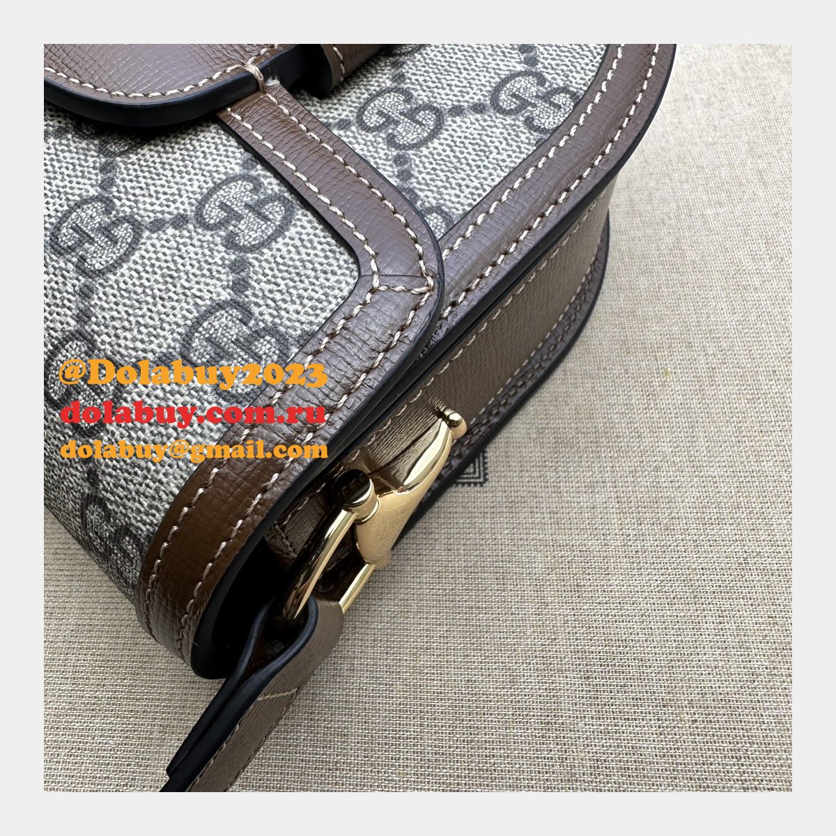 Buy AAAA Gucci 760191 Horsebit Rounded Fake Designer Bags
