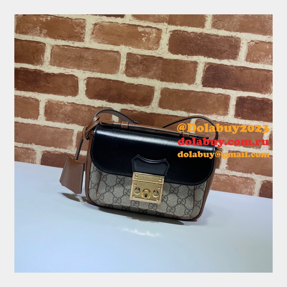 High Quality Gucci Replica 658487 Padlock mini bag in GG Supreme canvas