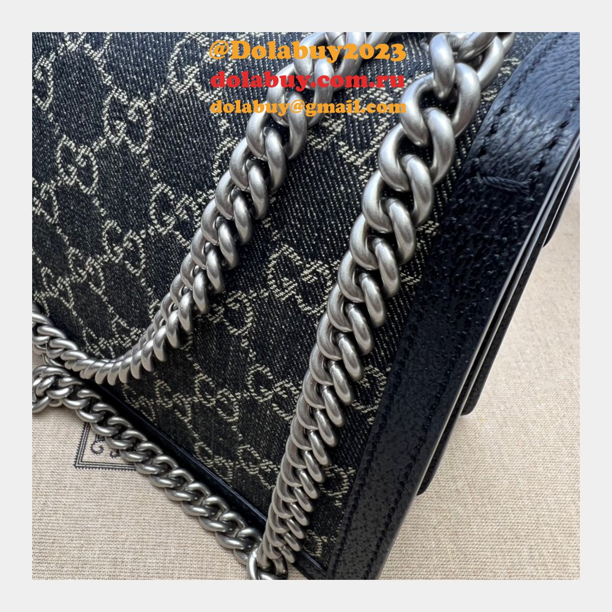 the highest quality G*u*i dionysus gg supreme shoulder bag 400249 black