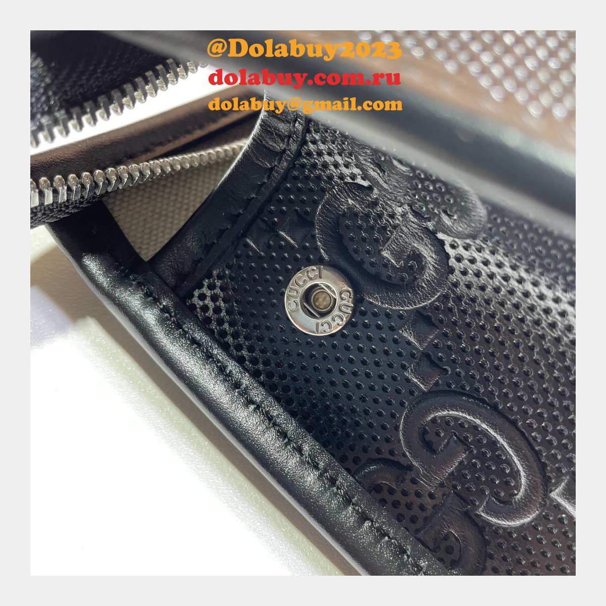 Gucci Replica Black GG embossed mini 625568 bag