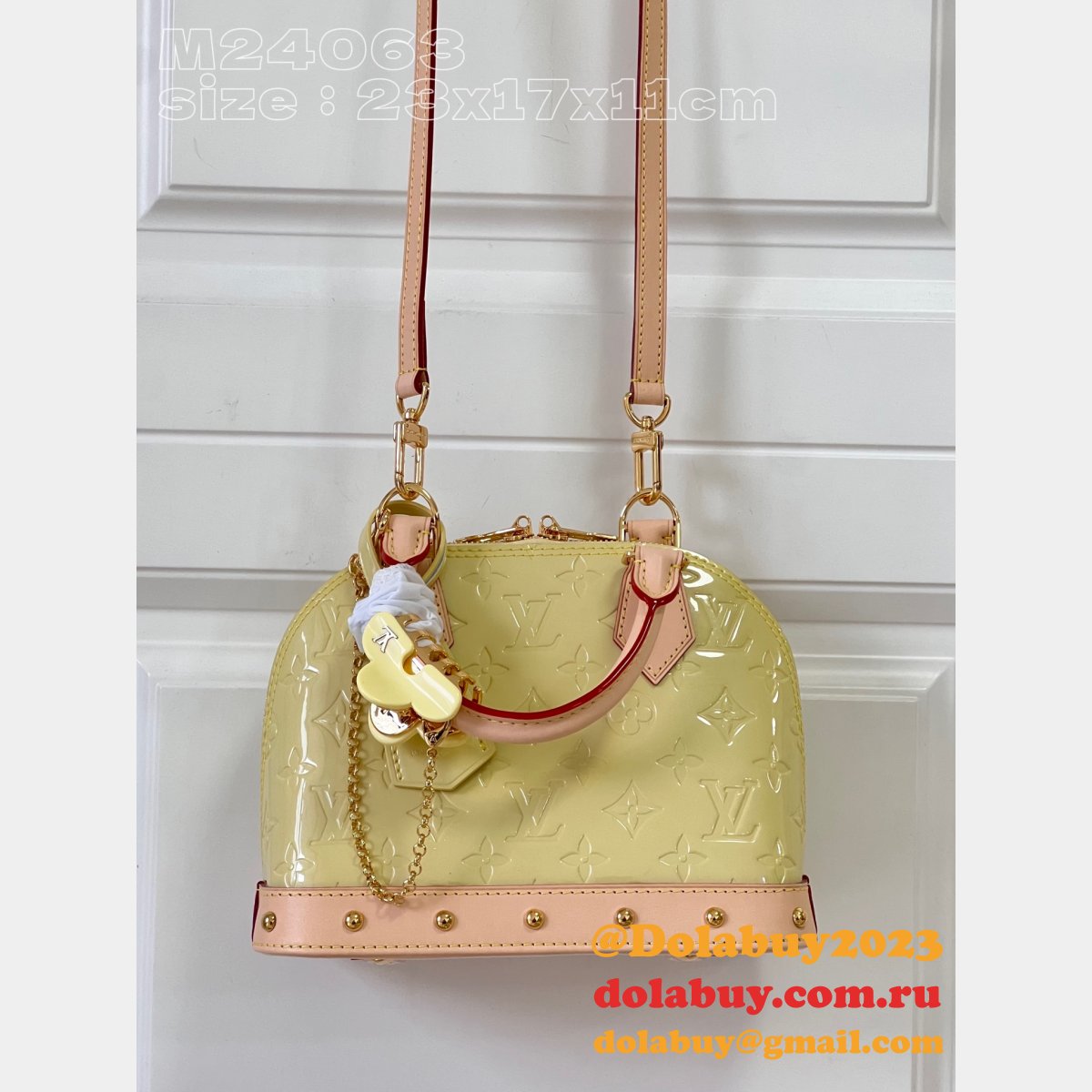 Copy Alma BB Monogram Vernis M24063/M24062/M90611 New Inspired Louis Vuitton