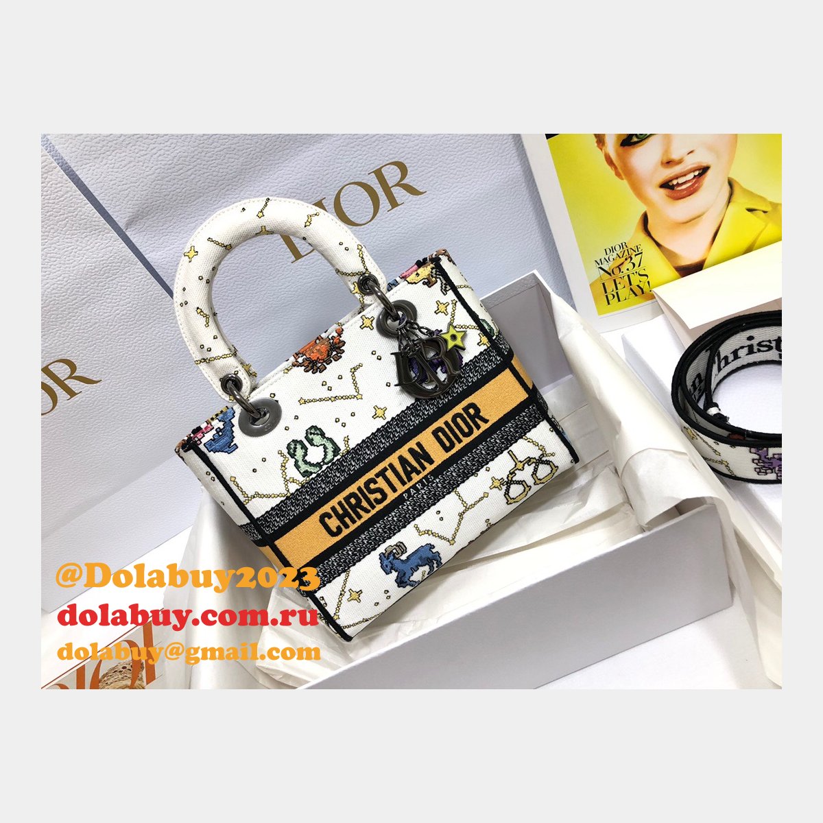 High Quality Designer Lady Dior 24cm Replica Handbags