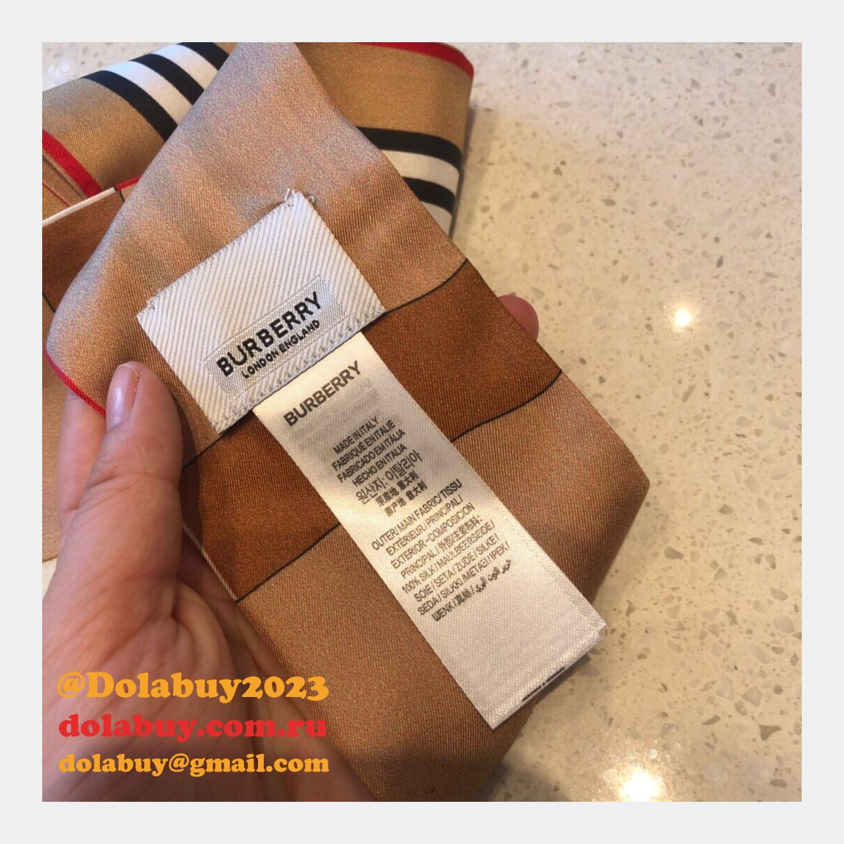 Burberry silk ribbon Straps bow tie streamers