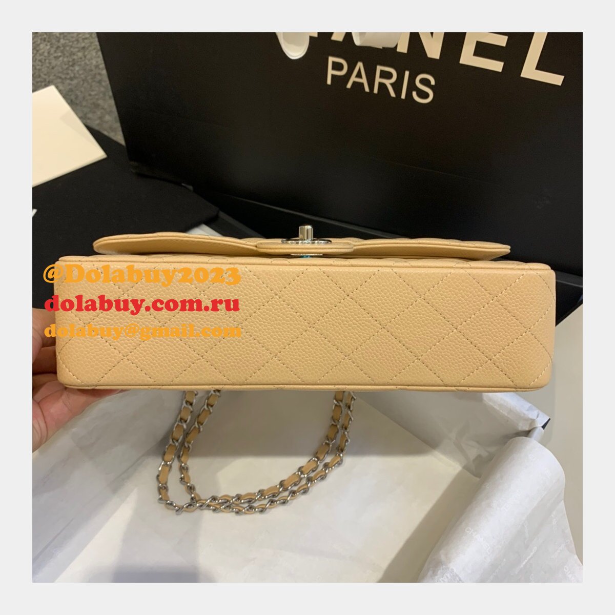 New CC 2021 Replica Quilted Caviar Leather Caviar CF1112 25CM Bags