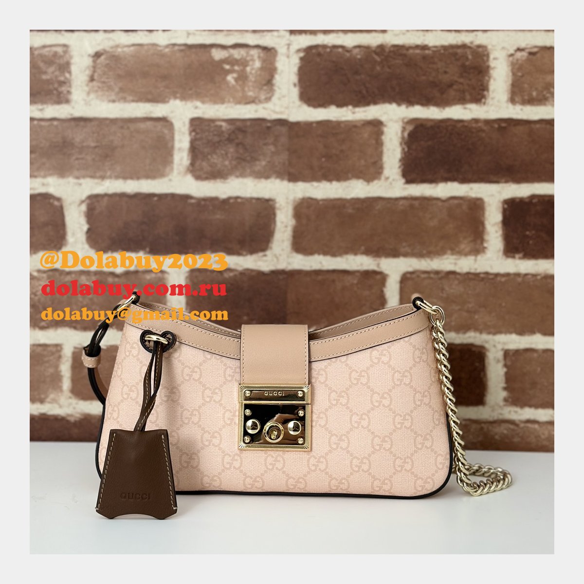 Padlock Fashion Gucci Duplicate Shoulder 811705 Bag