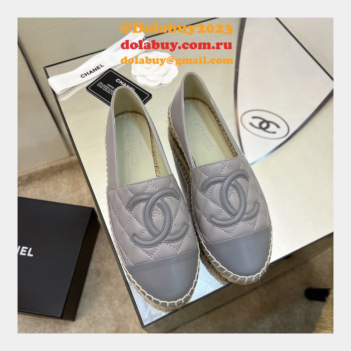 Wholesale 1:1 Mirror CC ESPADRILLES SHOES