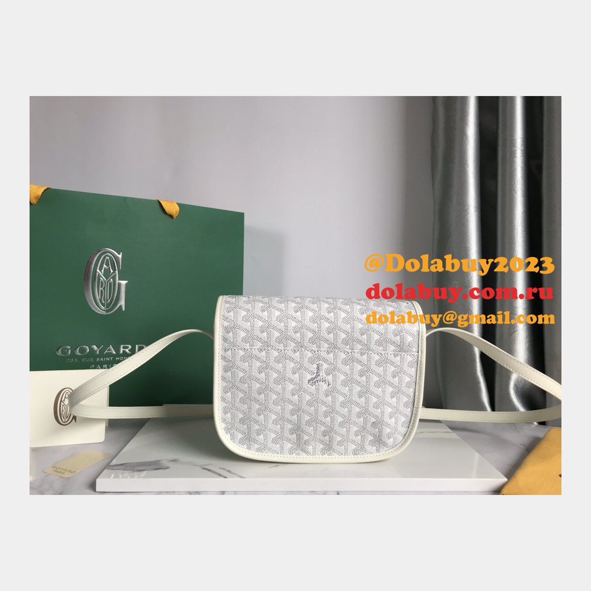 Copy Goyard Chevron Belvedere Duplicate Messenger GY020098 Fake Bag