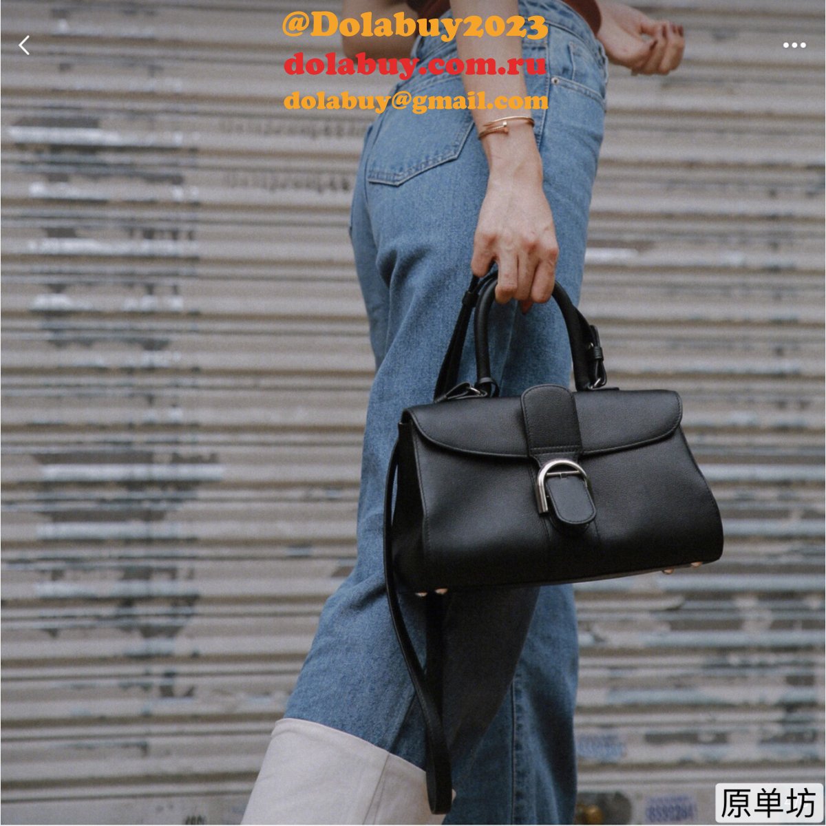 High Quality Black 99125066 Brillant RodéoCalf Delvaux Replica Bag