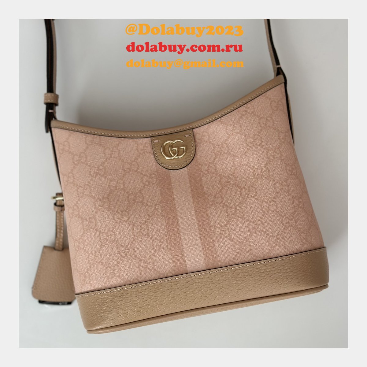 Ophidia Gucci Knockoff Half Moon 781402 GG Small Shoulder Bag