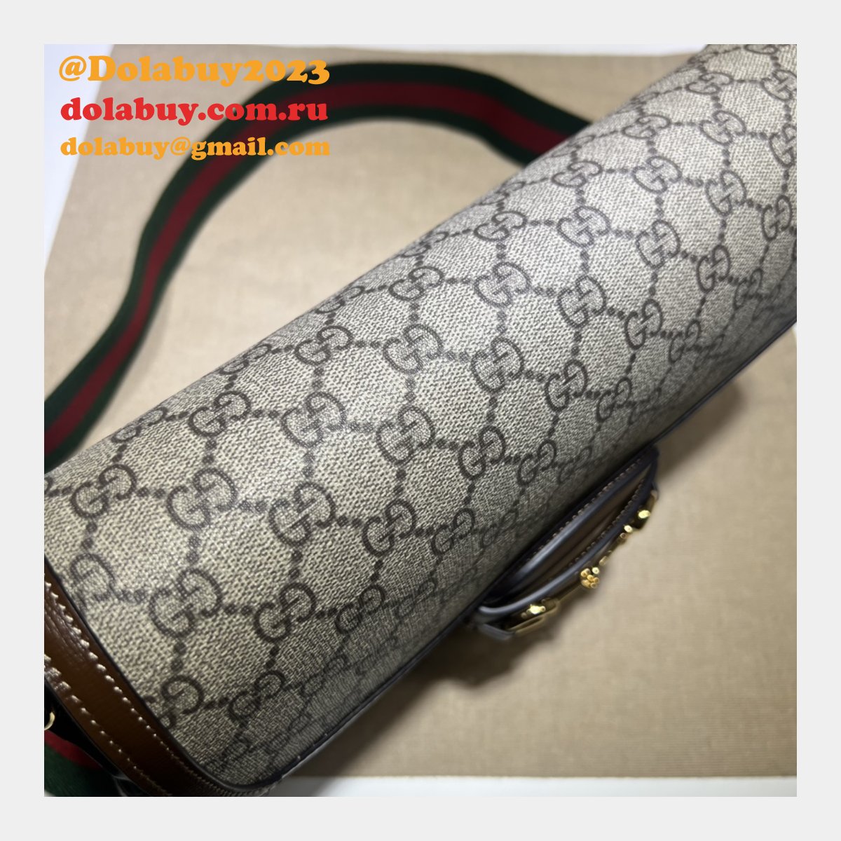 Gucci Horsebit 700457 Best 1955 Crossbody 1:1 Mirror Beige Bag