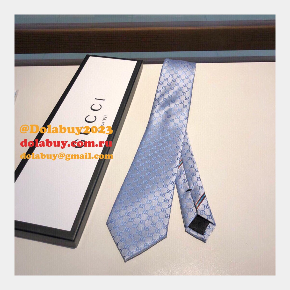 replica G*u*i ties for men round neck