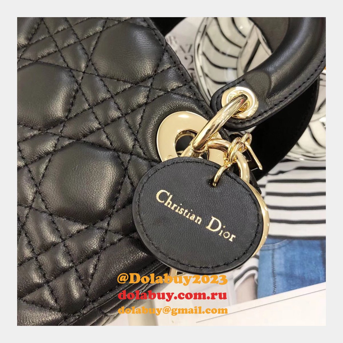 AAA+ Christian Lady Dior Handbags Online Purchase MINI 17CM