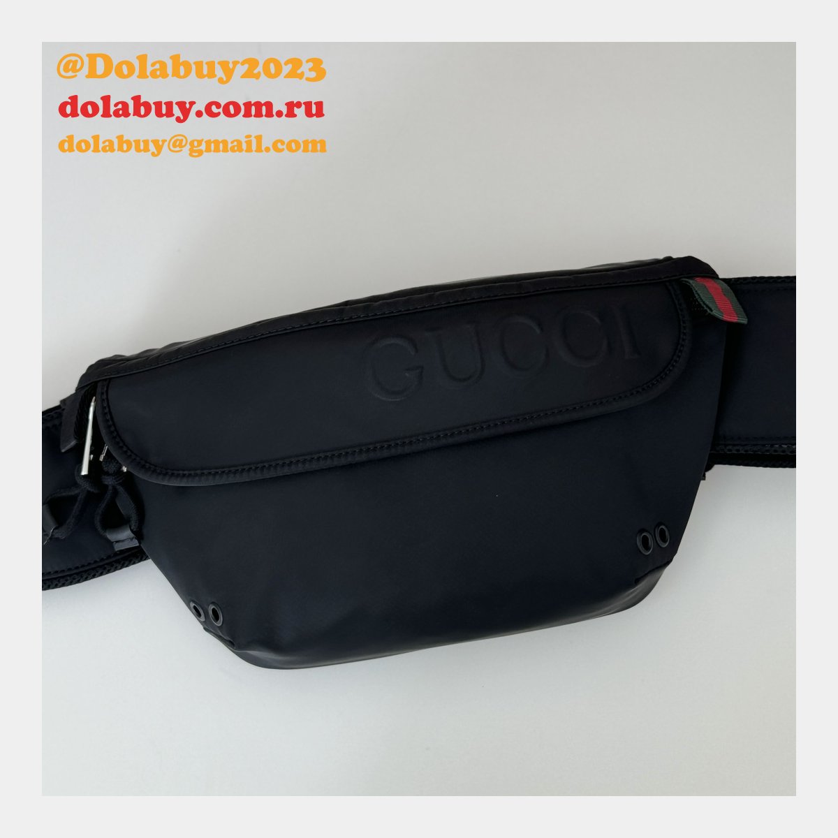 Backpacks GG Belt Bag Ebony GG Canvas 804262 Copy Gucci Bag