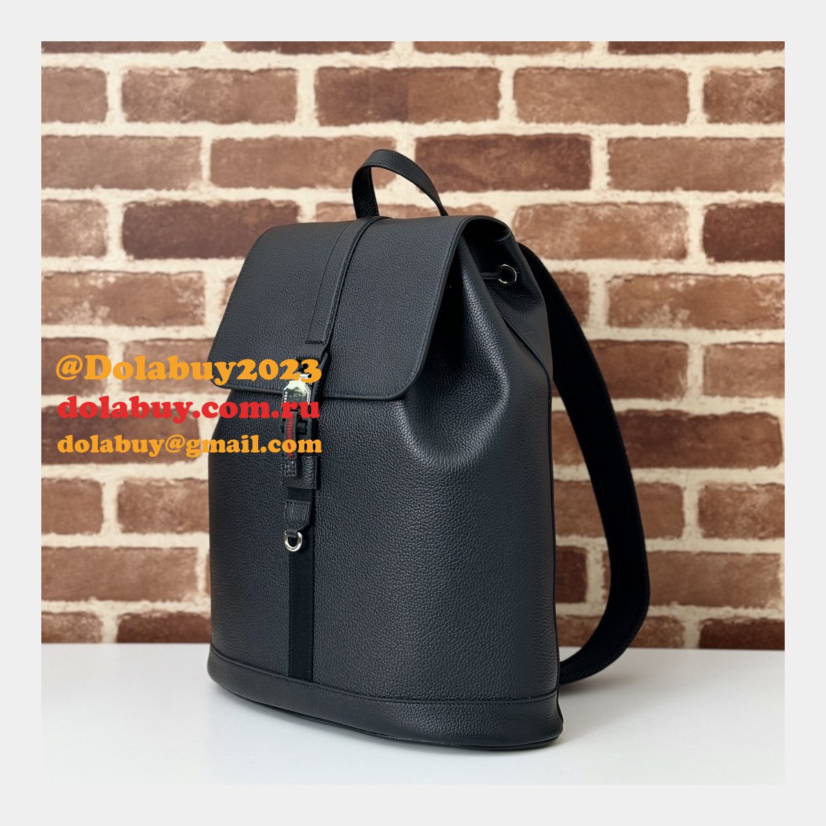 Luxury Replicas Large Backpack Gucci Mens 816750 Black Bag