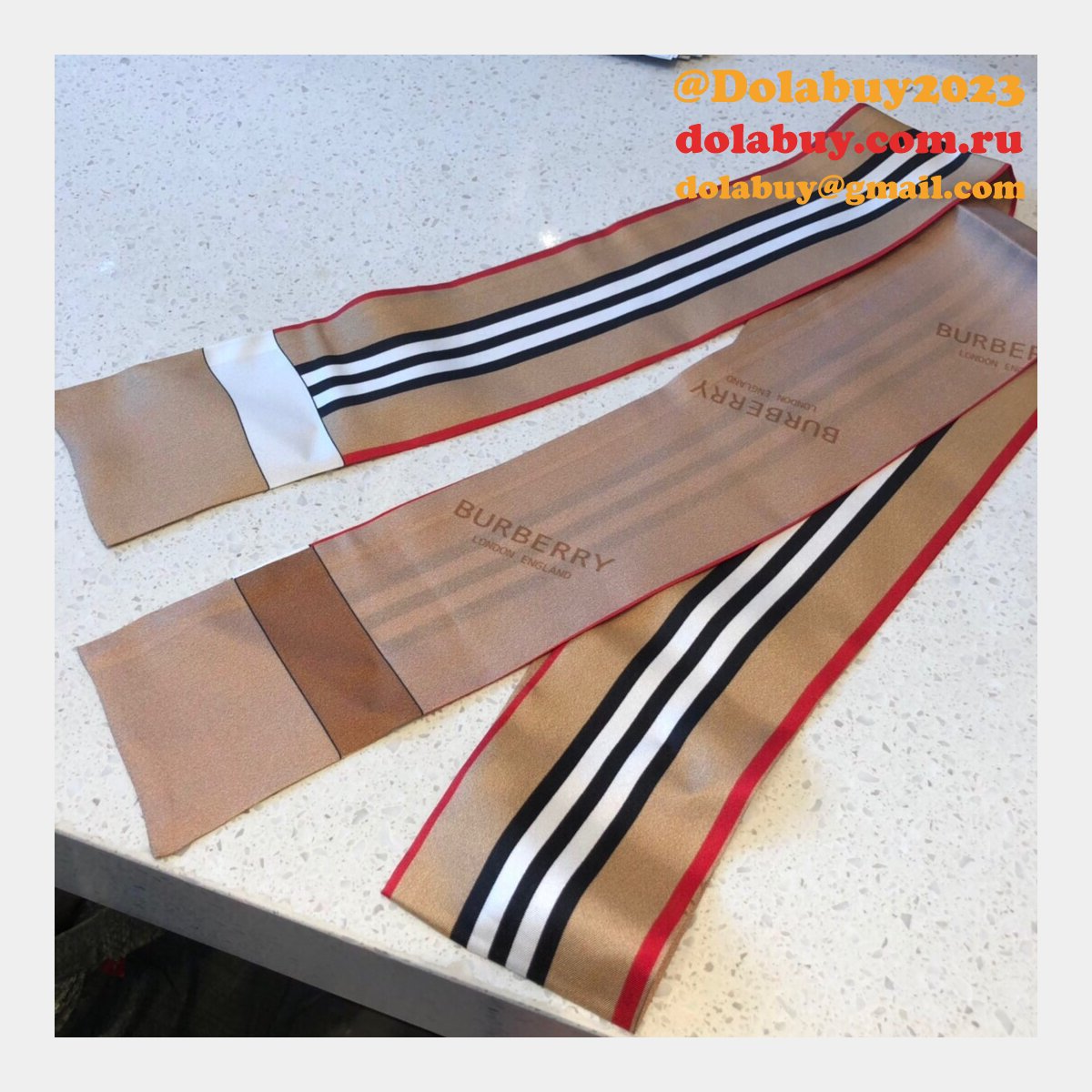 Burberry silk ribbon Straps bow tie streamers