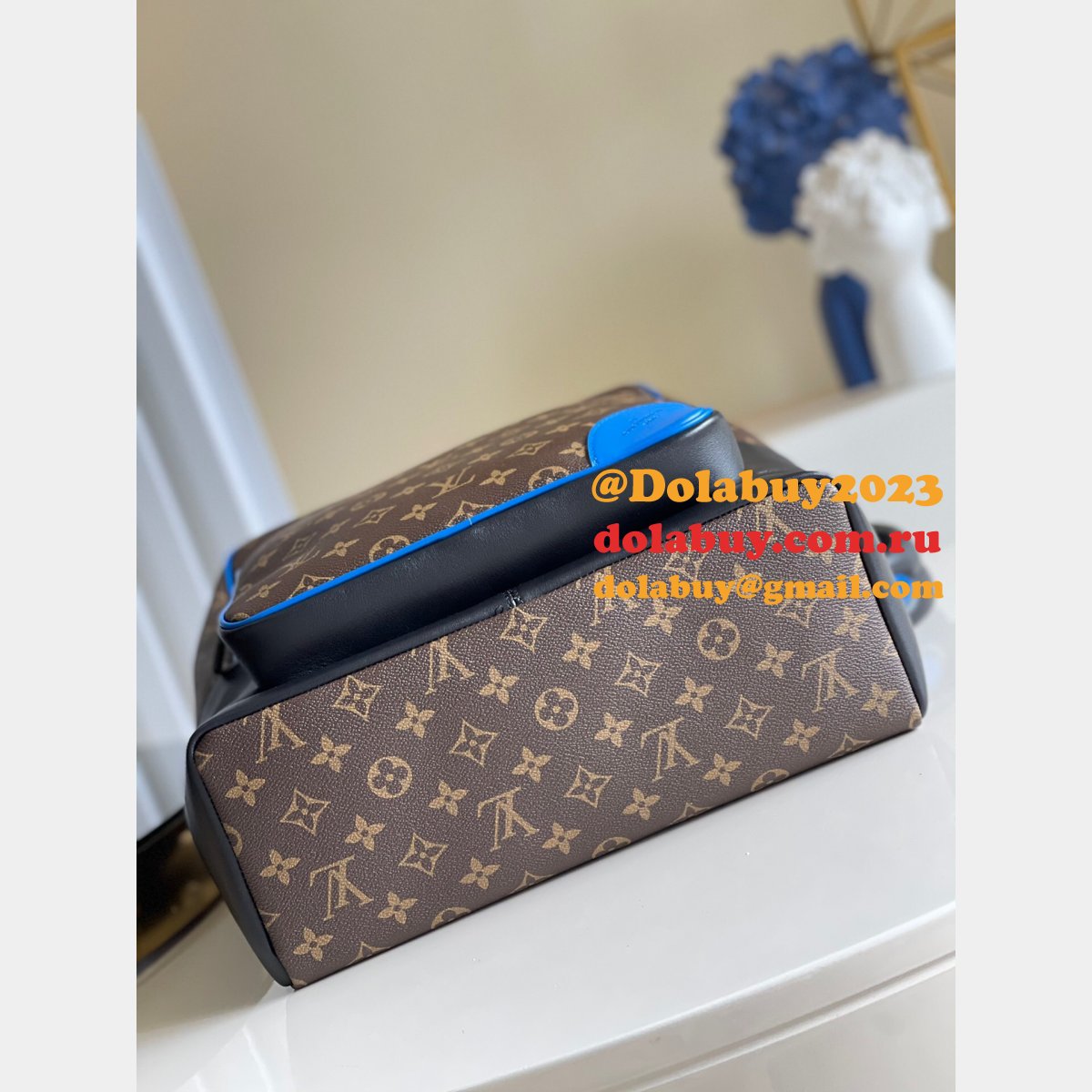 Fashion Louis Vuitton Fake M45335 Dean Backpack Monogram Macassar Canvas