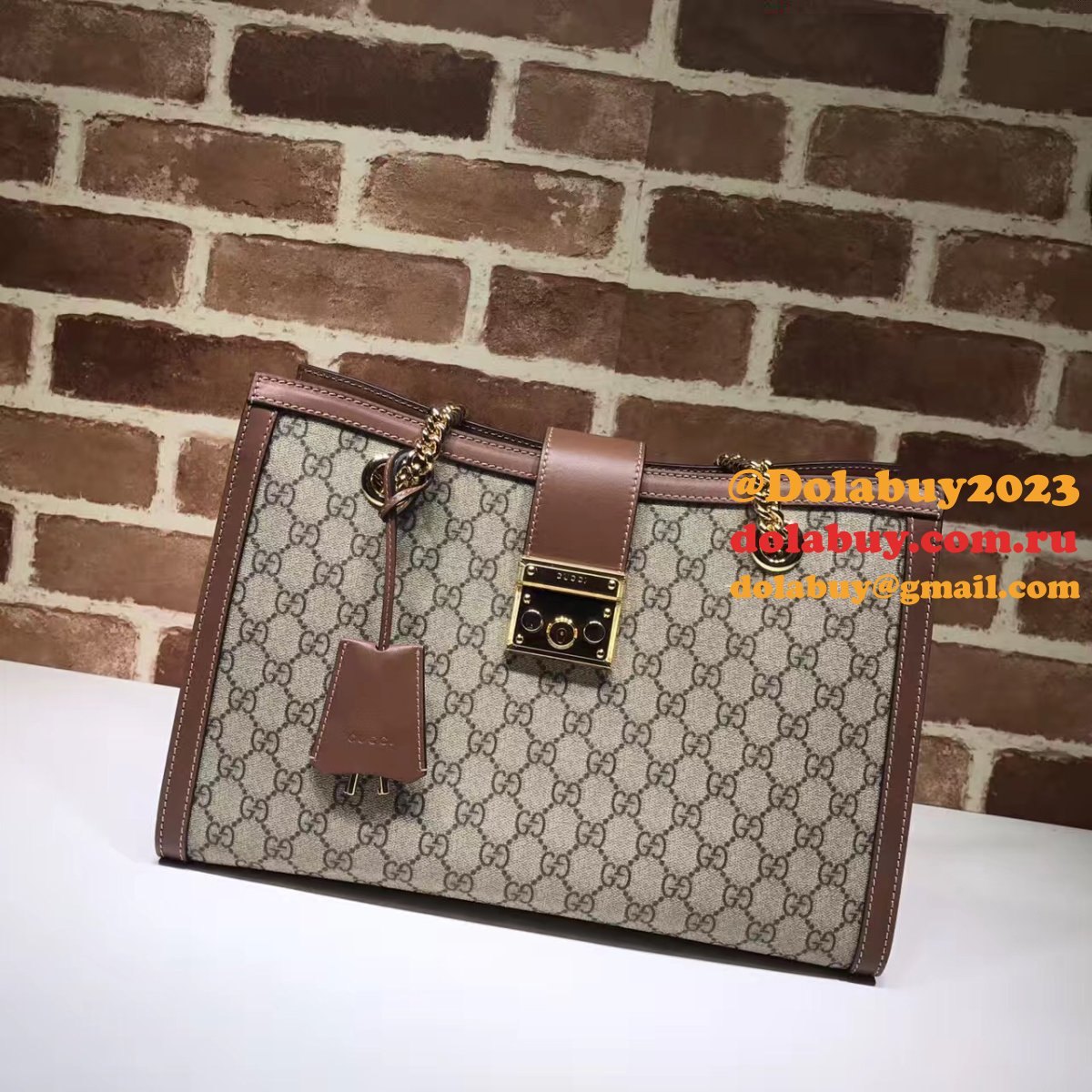 Replicas Gucci Padlock medium GG shoulder bag 479197