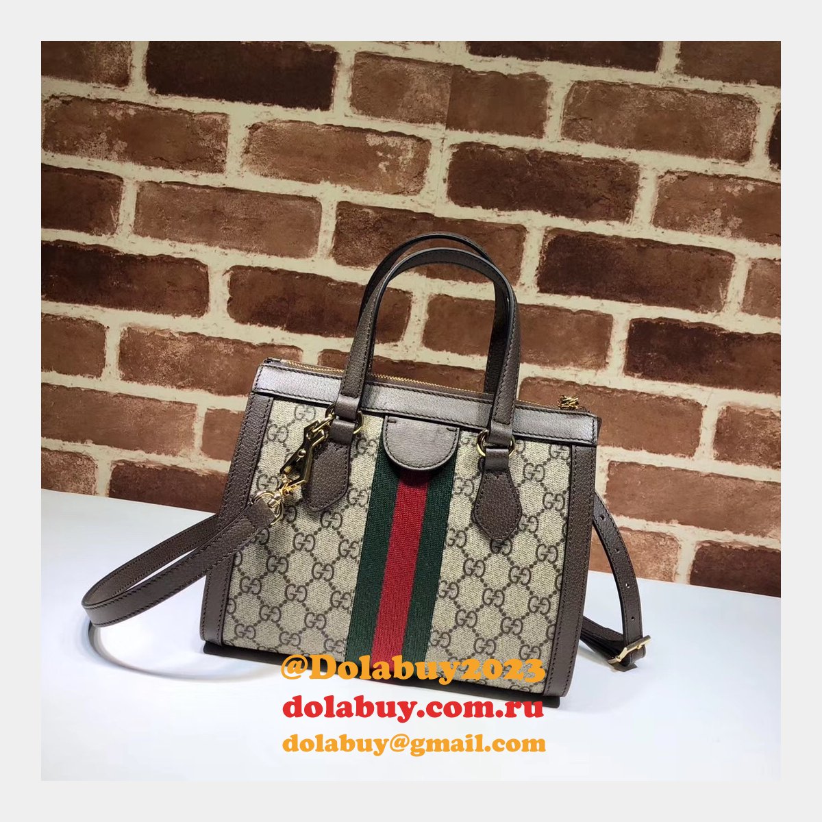 Top Quality Gucci GG 547551 Supreme Flora Ophidia Small Tote Bag