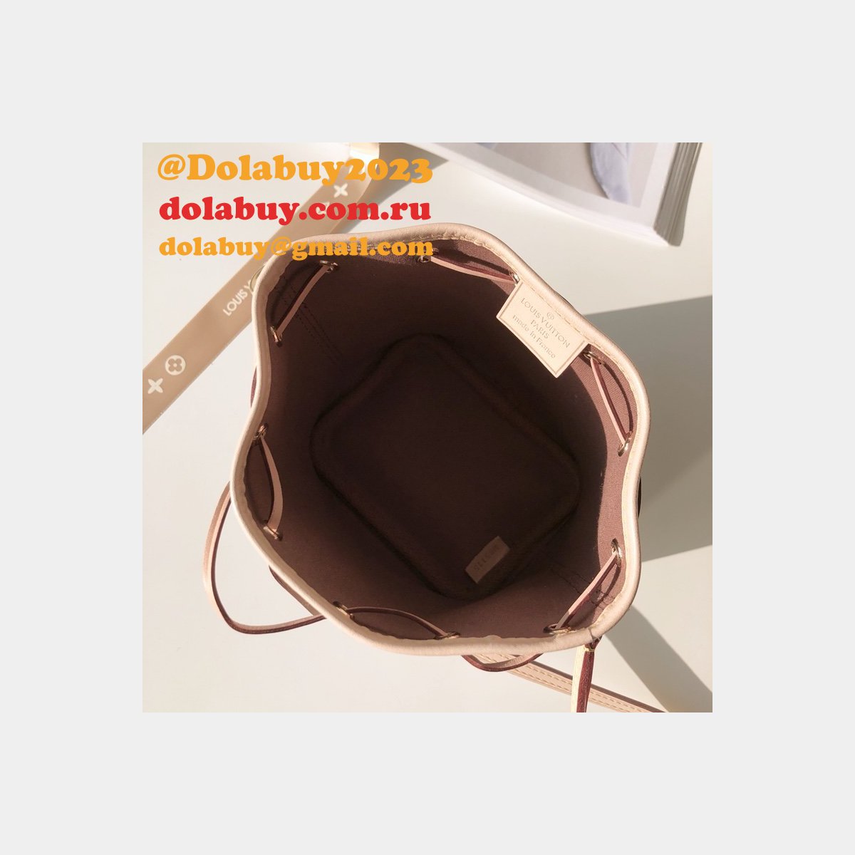 UK Louis Vuitton Nano Noe Monogram in Marron M41346 Bag